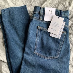 NWT Sezane Brut Sexy skinny raw hem jeans.